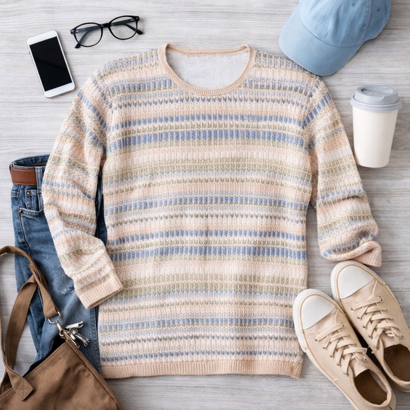 Alfred Dunner Sweaters - Alfred Dunner Pastel Textured Knit Sweater – Size XL